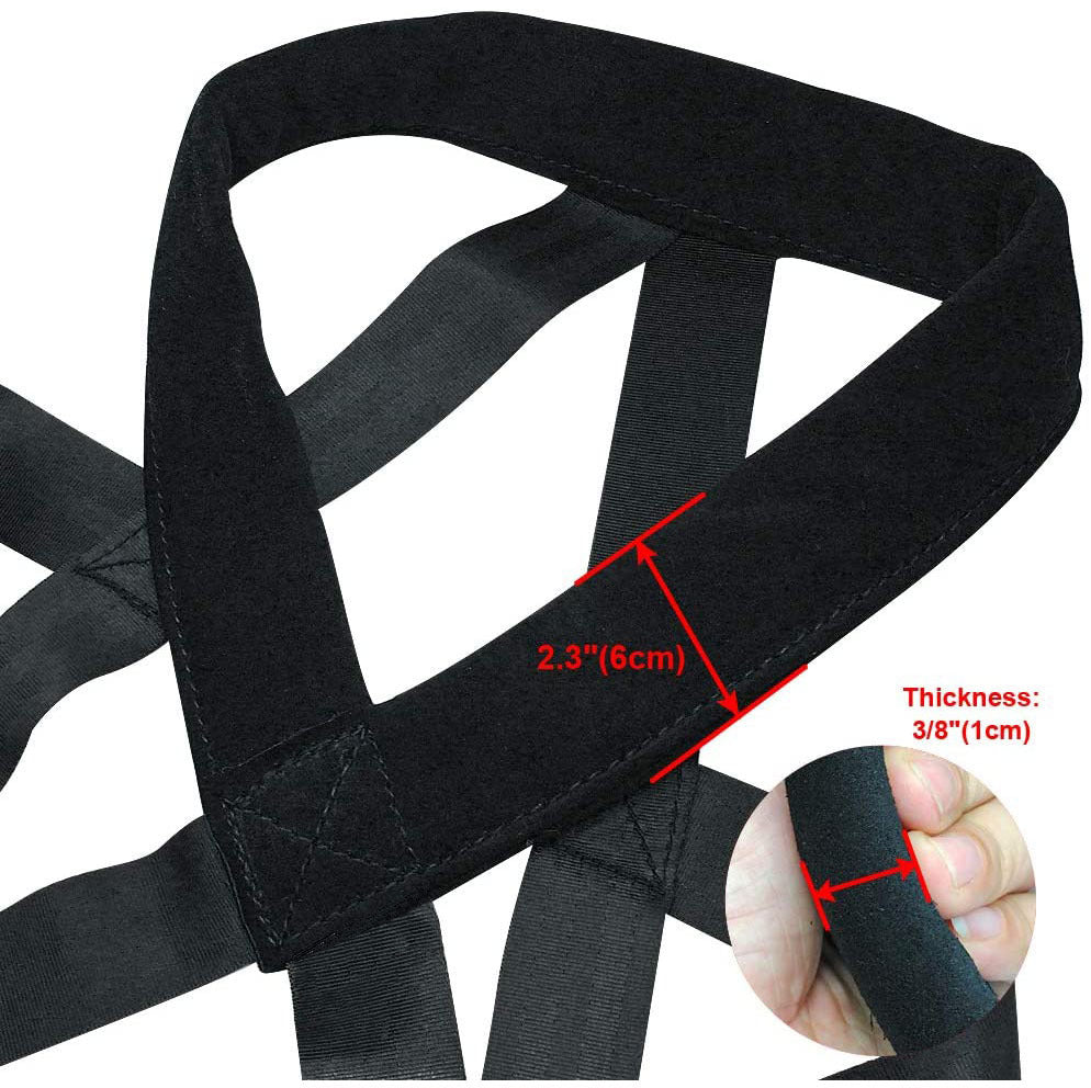 KFX-9645373 Adjustable Cotton Dog Traction Belt with Chest Strap – 110cm Length
