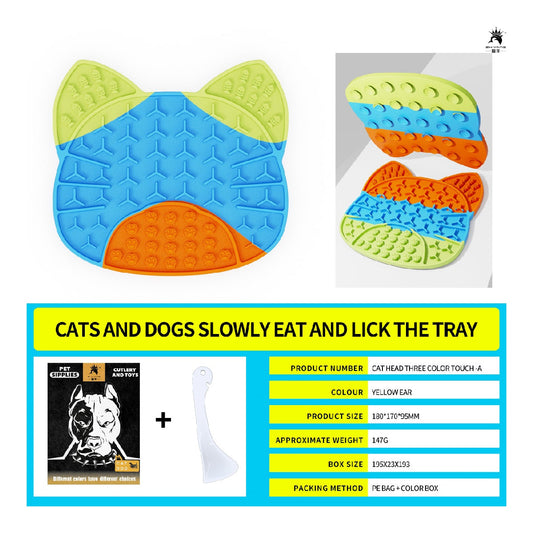 KFX-9646525 Pet Food Plate with Suction Cup and Scraping Function for Easy Cleanup
