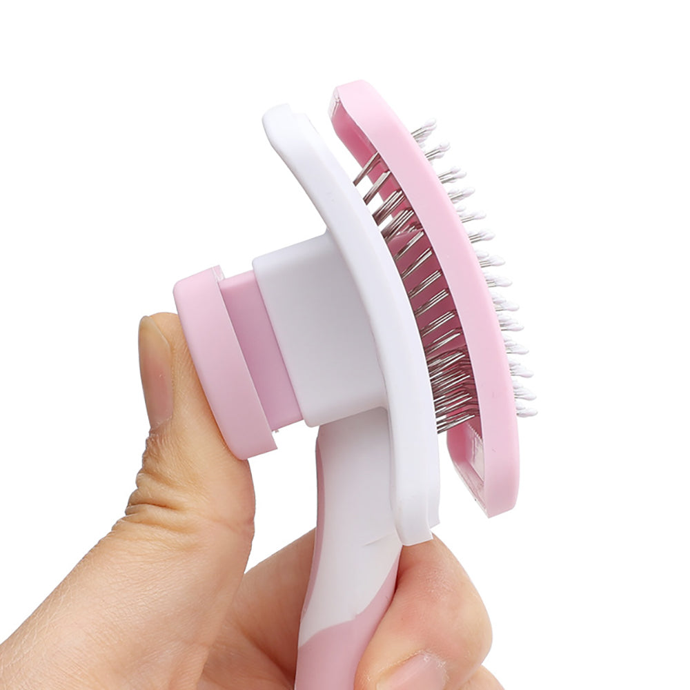 KFX-9647805 Self-Cleaning Slicker Brush for Dogs and Cats with One-Click Hair Removal Function