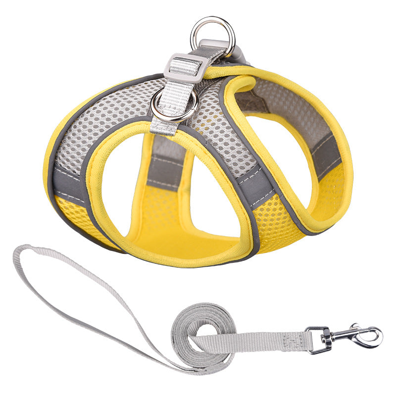 KFX-9650109 Reflective Mesh Dog Harness with Breathable Design and Leash