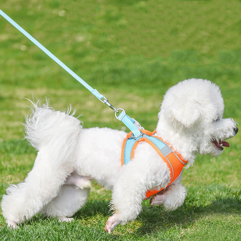 KFX-9650109 Reflective Mesh Dog Harness with Breathable Design and Leash