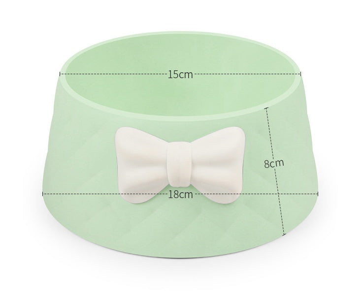 KFX-9650493 Bow Rhombus Cat Bowl in Multiple Colors - Durable PP Material