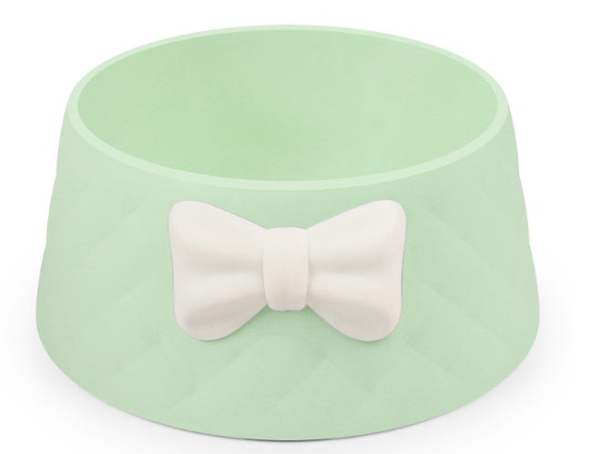 KFX-9650493 Bow Rhombus Cat Bowl in Multiple Colors - Durable PP Material