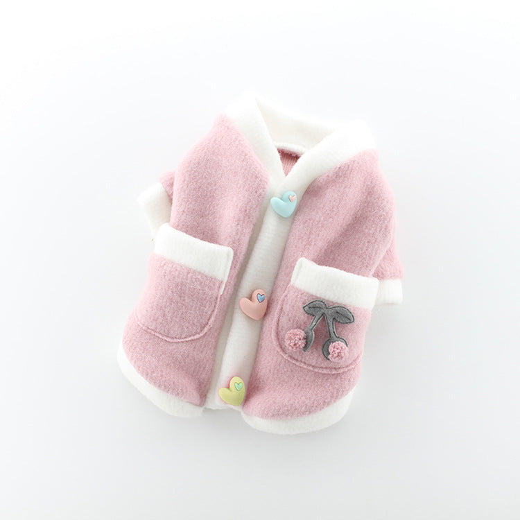 KFX-9654077 Pet Dog Sweater Skirt in Pink and Blue - Soft Acrylic Two-Legged Clothing for Small to XXL Breeds