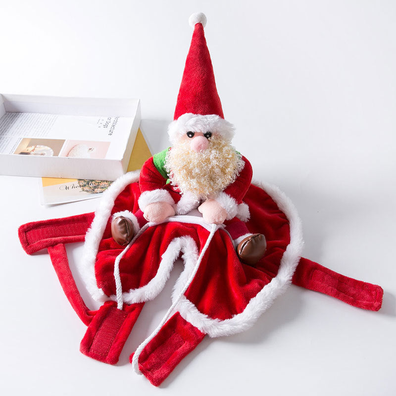 KFX-9654461 Cozy Red Christmas Clothes for Cats and Dogs, Sizes S-XL, Made from Coral Fleece