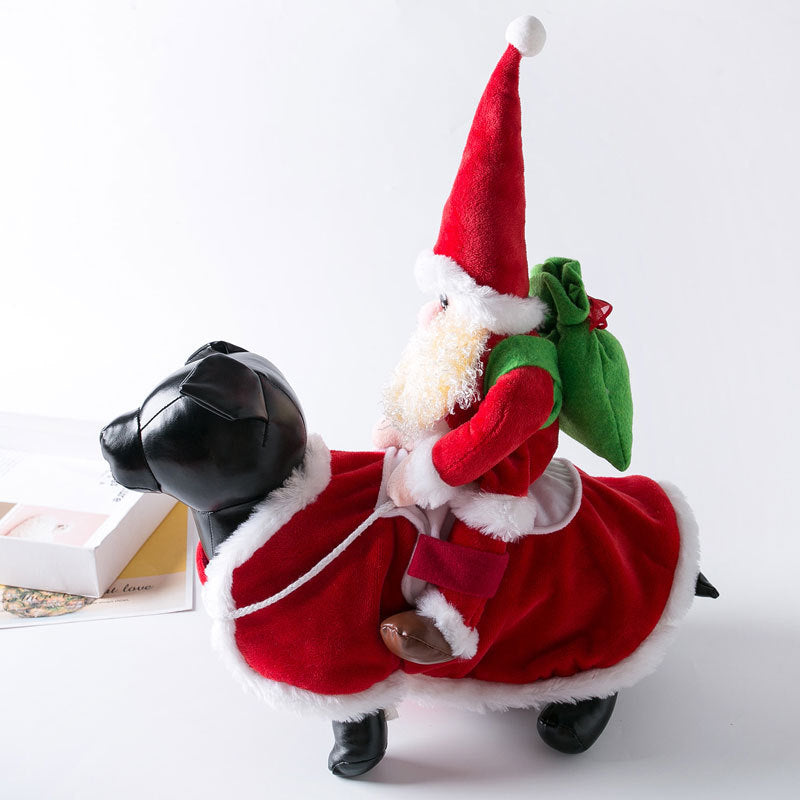 KFX-9654461 Cozy Red Christmas Clothes for Cats and Dogs, Sizes S-XL, Made from Coral Fleece