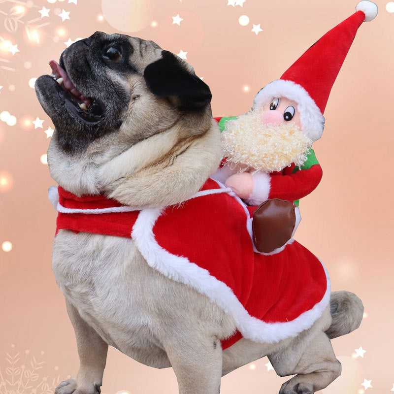 KFX-9654461 Cozy Red Christmas Clothes for Cats and Dogs, Sizes S-XL, Made from Coral Fleece