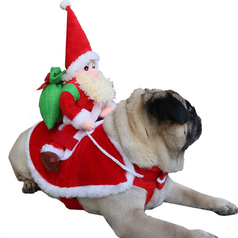 KFX-9654461 Cozy Red Christmas Clothes for Cats and Dogs, Sizes S-XL, Made from Coral Fleece