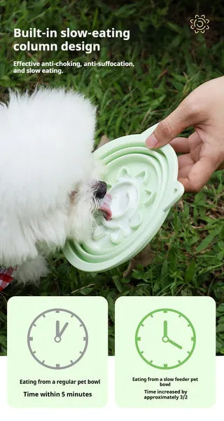 KFX-9656253 Portable Collapsible 3-in-1 Dog Bowl with Strong Suction Cups and Hanging Hook