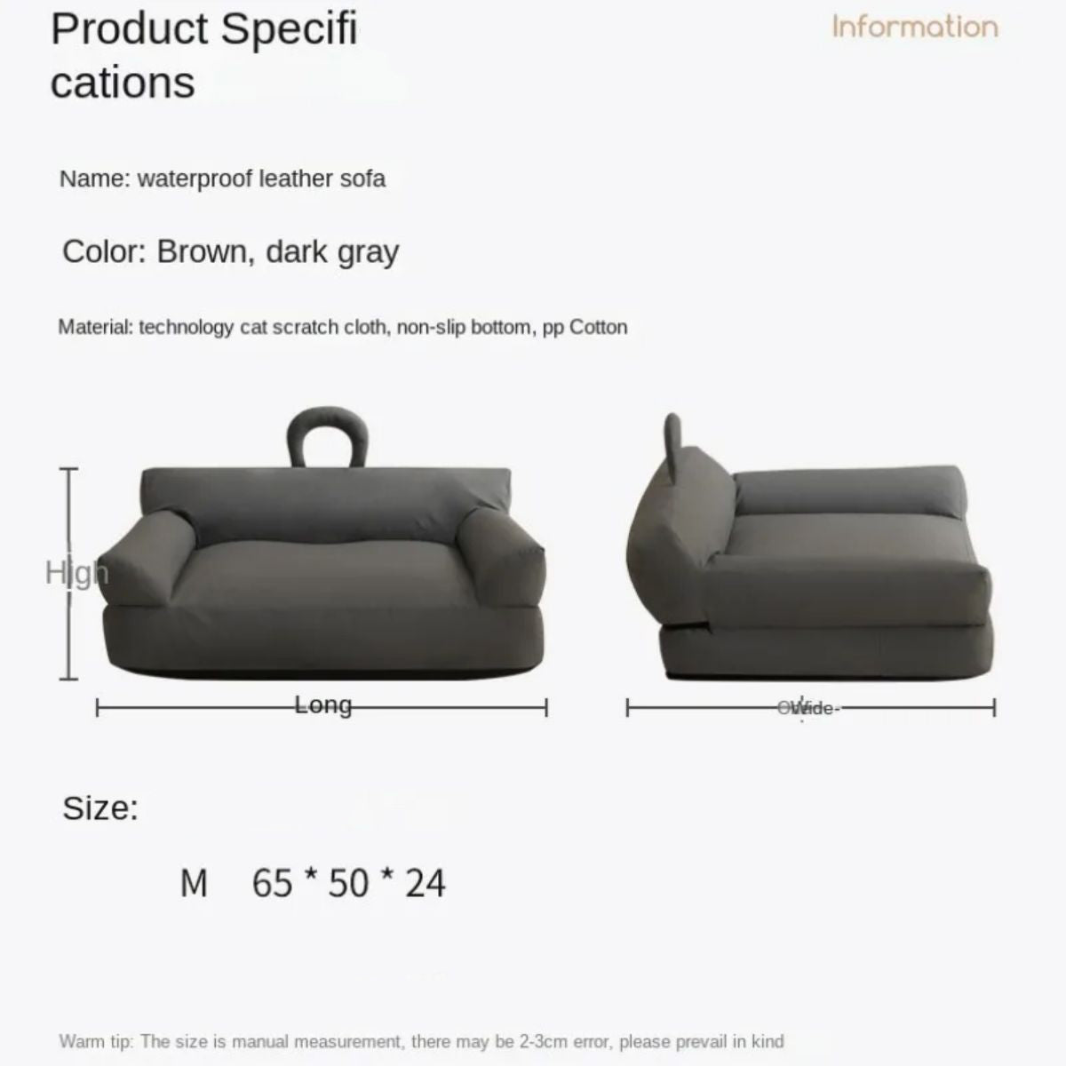 KFX-9663293 Universal Removable and Washable Dog Bed – Four Seasons Waterproof Pet Sofa for Medium and Small Dogs