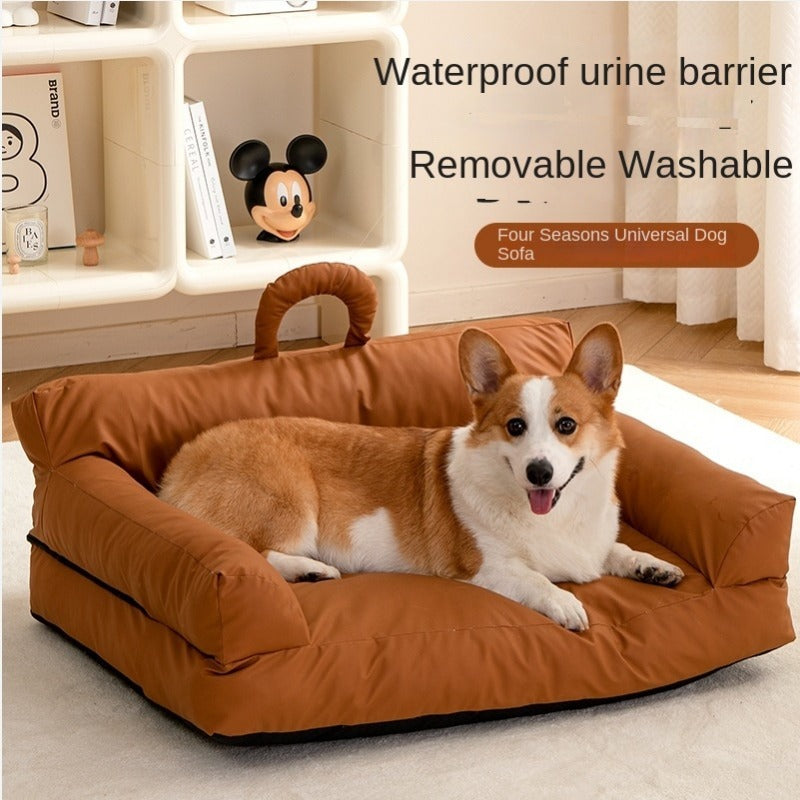 KFX-9663293 Universal Removable and Washable Dog Bed – Four Seasons Waterproof Pet Sofa for Medium and Small Dogs