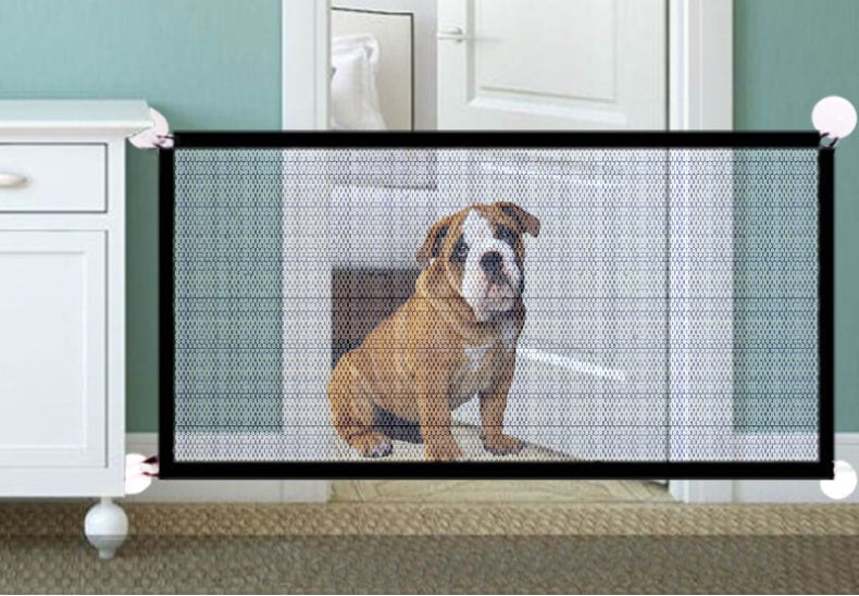 KFX-9663421 Foldable Nylon Dog Enclosure Gate - Portable, Durable and Easy to Assemble Safety Barrier for Pets
