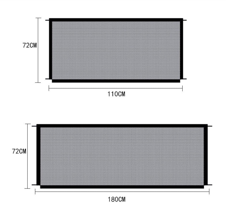 KFX-9663421 Foldable Nylon Dog Enclosure Gate - Portable, Durable and Easy to Assemble Safety Barrier for Pets