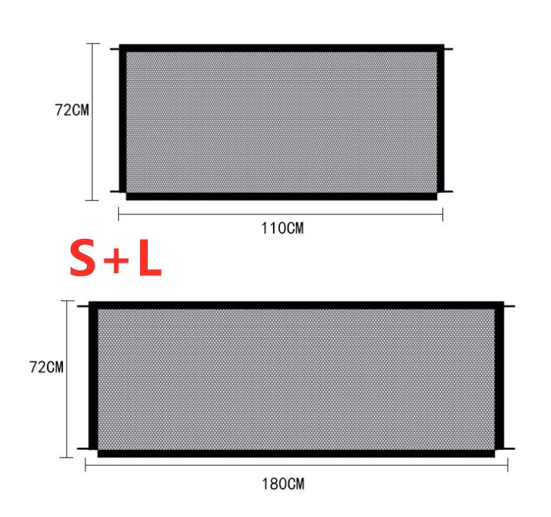 KFX-9663421 Foldable Nylon Dog Enclosure Gate - Portable, Durable and Easy to Assemble Safety Barrier for Pets
