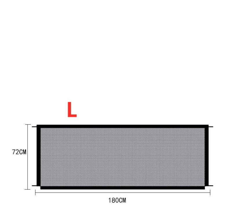 KFX-9663421 Foldable Nylon Dog Enclosure Gate - Portable, Durable and Easy to Assemble Safety Barrier for Pets