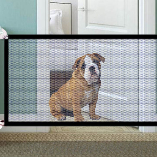 KFX-9663421 Foldable Nylon Dog Enclosure Gate - Portable, Durable and Easy to Assemble Safety Barrier for Pets