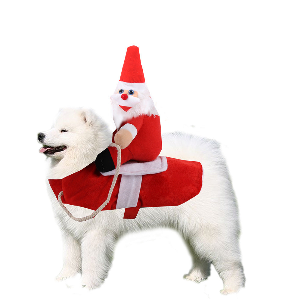 KFX-9665981 Santa Claus Costume for Horses - Fun Cloth Outfit for Holiday Riding