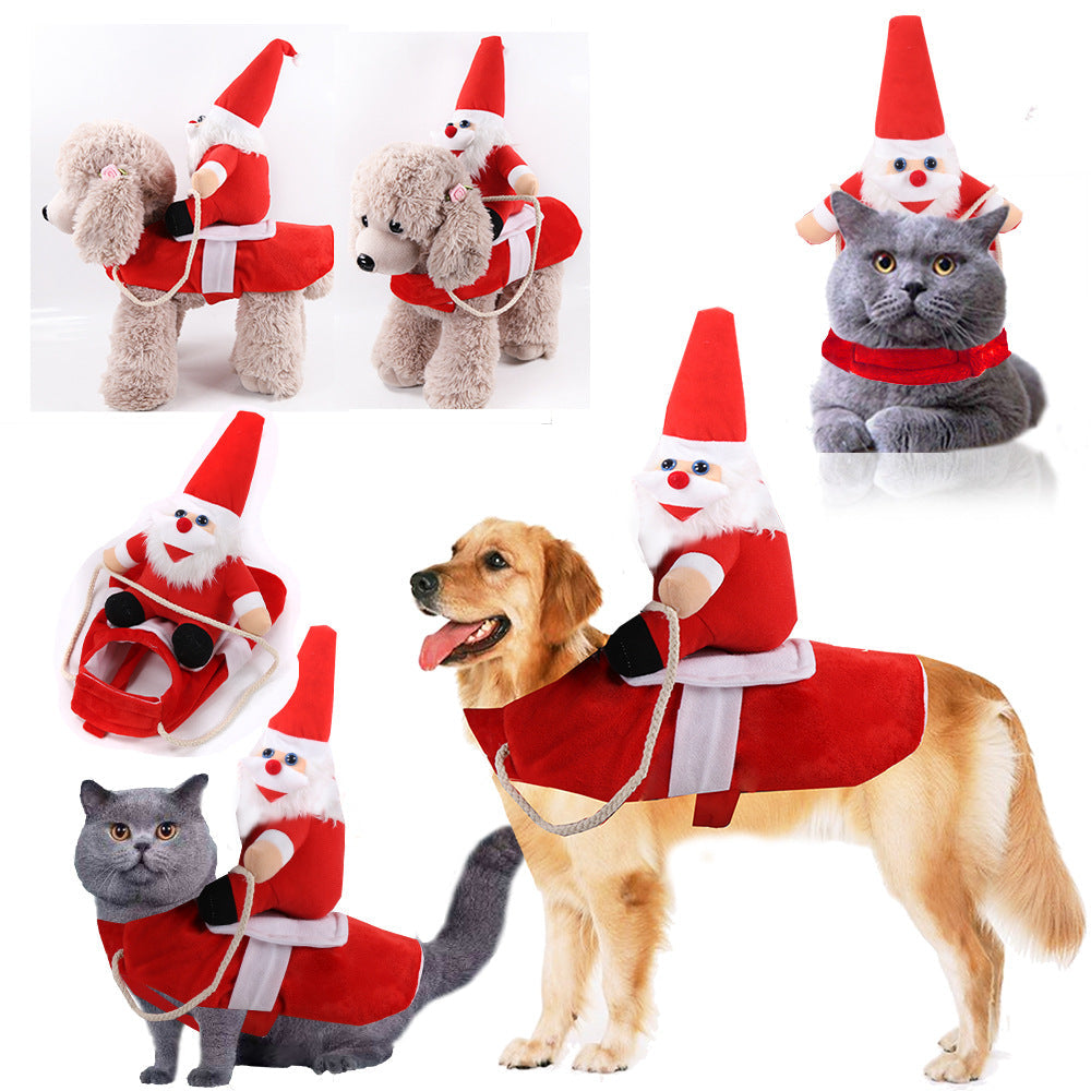 KFX-9665981 Santa Claus Costume for Horses - Fun Cloth Outfit for Holiday Riding