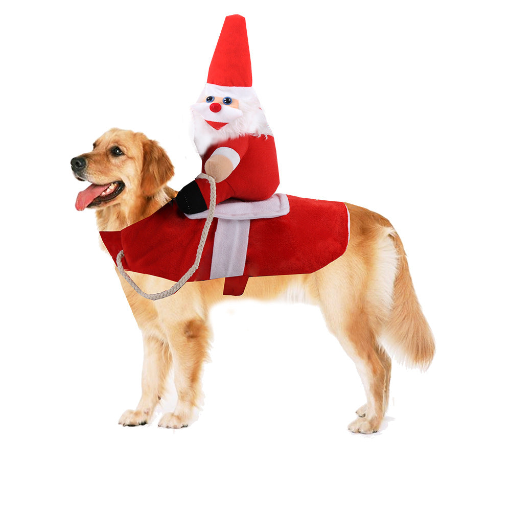 KFX-9665981 Santa Claus Costume for Horses - Fun Cloth Outfit for Holiday Riding