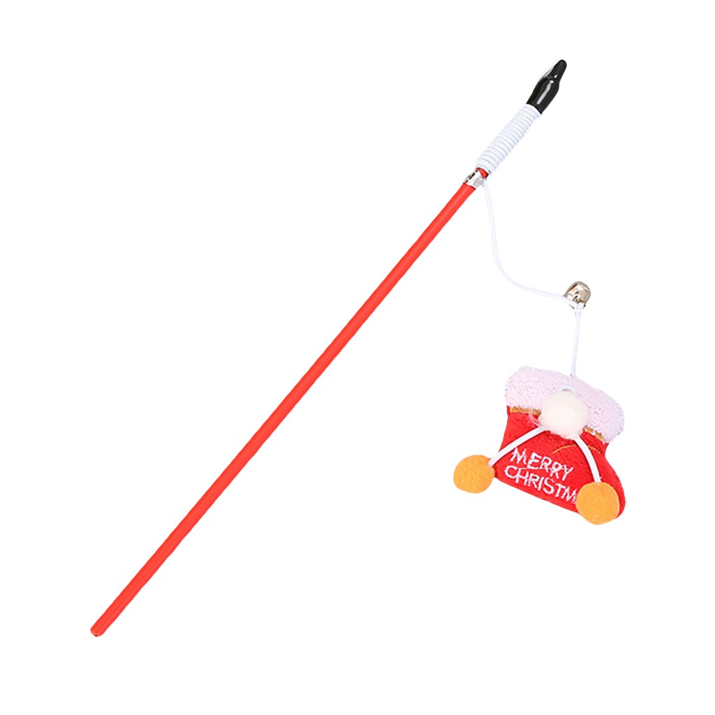 KFX-9668413 Interactive Christmas Cat Toy with Feathers for Safe Play and Natural Movement