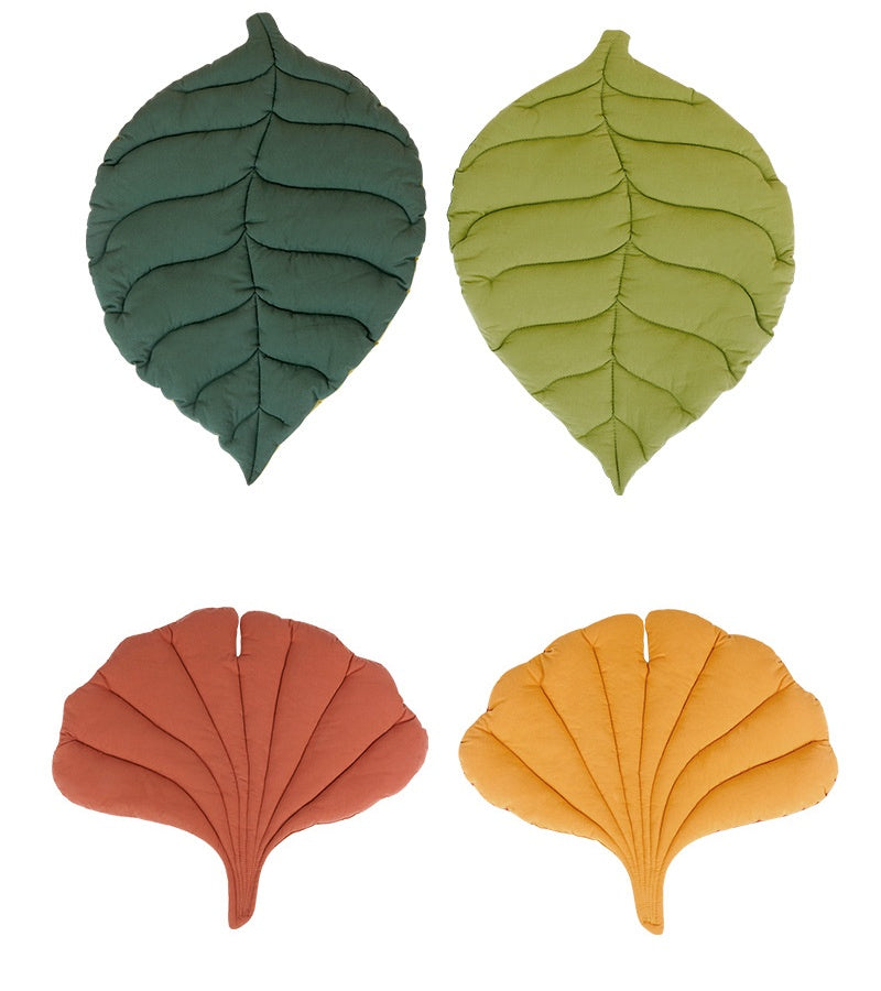 KFX-9670845 Leaf Shape Soft Dog Bed Mat - Comfortable & Machine Washable Crate Pad for Pets