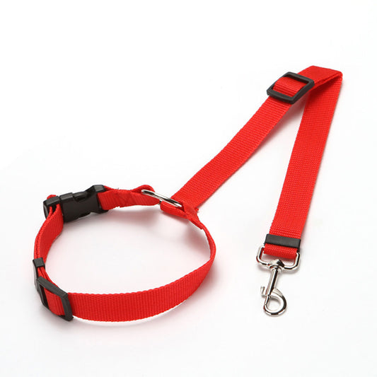 KFX-9671357 Dual-Purpose Pet Traction Rope Car Seat Belt for Enhanced Safety