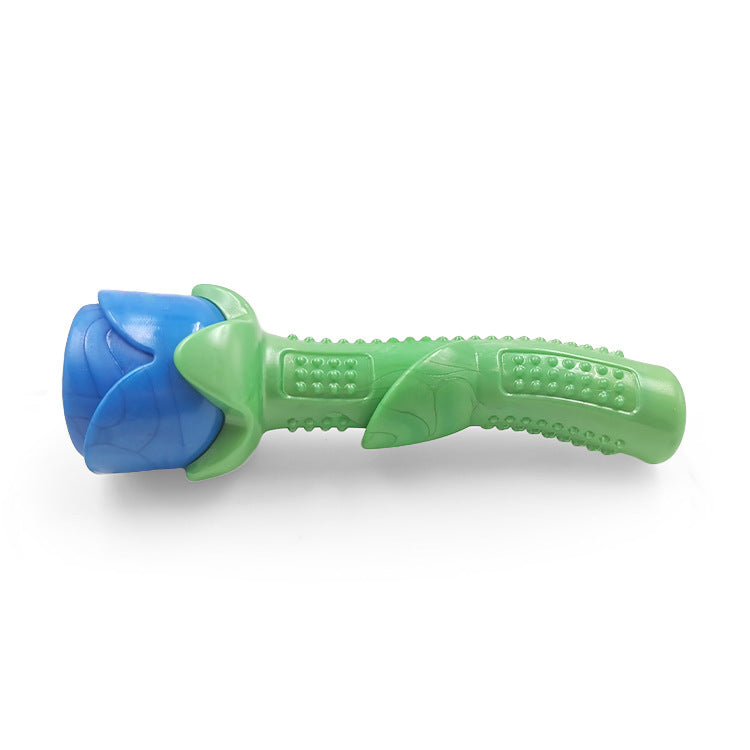 KFX-9672381 Rose Molar Stick for Dogs - Eco-Friendly TPE Chew Toy for Dental Care and Fun