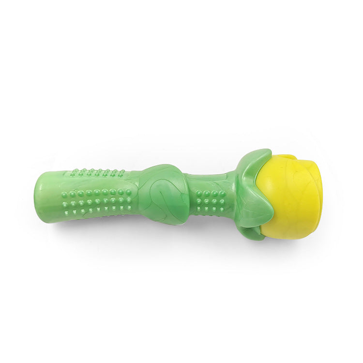KFX-9672381 Rose Molar Stick for Dogs - Eco-Friendly TPE Chew Toy for Dental Care and Fun