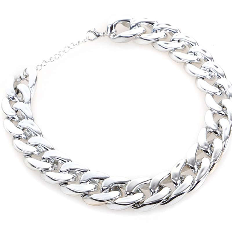 KFX-9675325 Gold Chain Buckle Collar for Small and Medium Dogs - Twisted Design, Adjustable Size, Pet Necklace