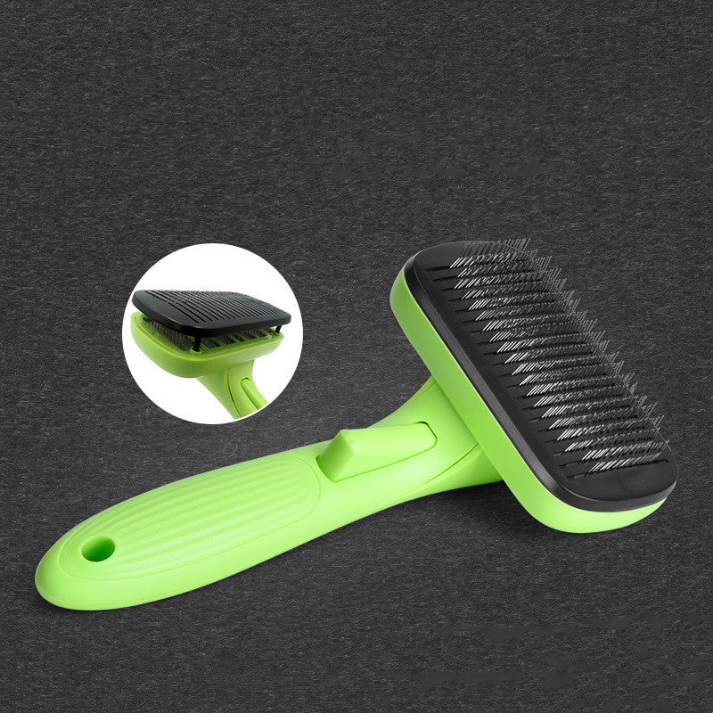 KFX-9678909 Automatic Pet Hair Removal Comb in Fruit Green – Eco-Friendly ABS & TRP Material
