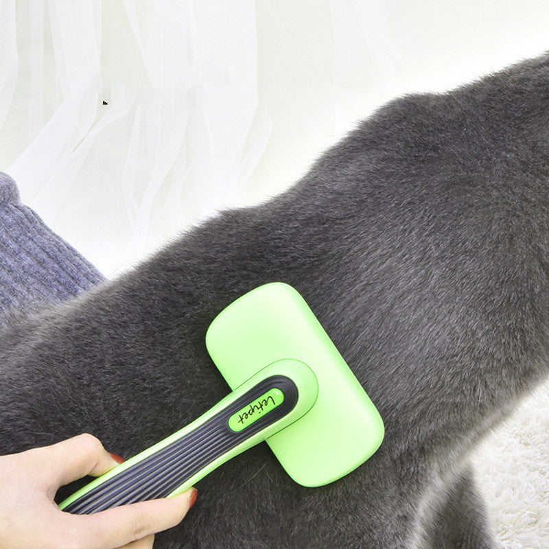 KFX-9678909 Automatic Pet Hair Removal Comb in Fruit Green – Eco-Friendly ABS & TRP Material