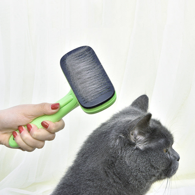 KFX-9678909 Automatic Pet Hair Removal Comb in Fruit Green – Eco-Friendly ABS & TRP Material