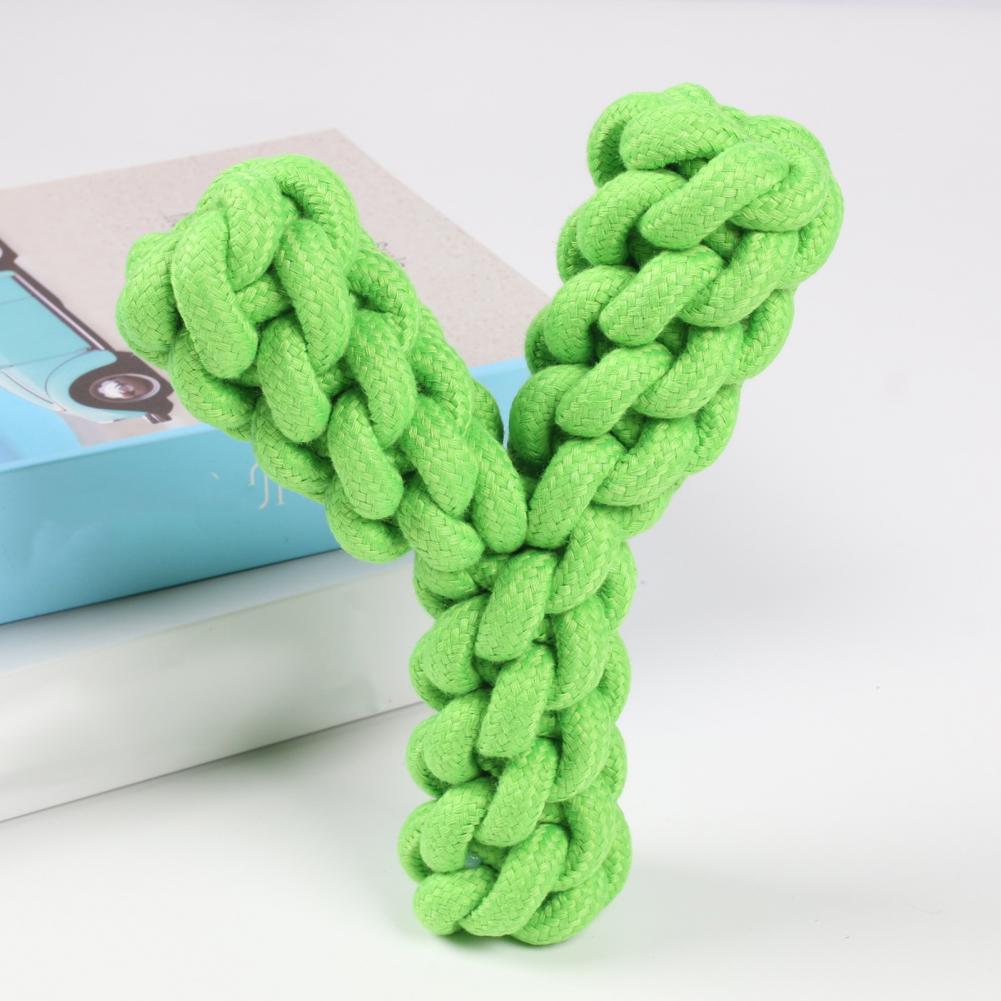KFX-9680573 Durable Y-shaped Dog Toy for Dental Health and Exercise, Cotton Rope Chew Toy