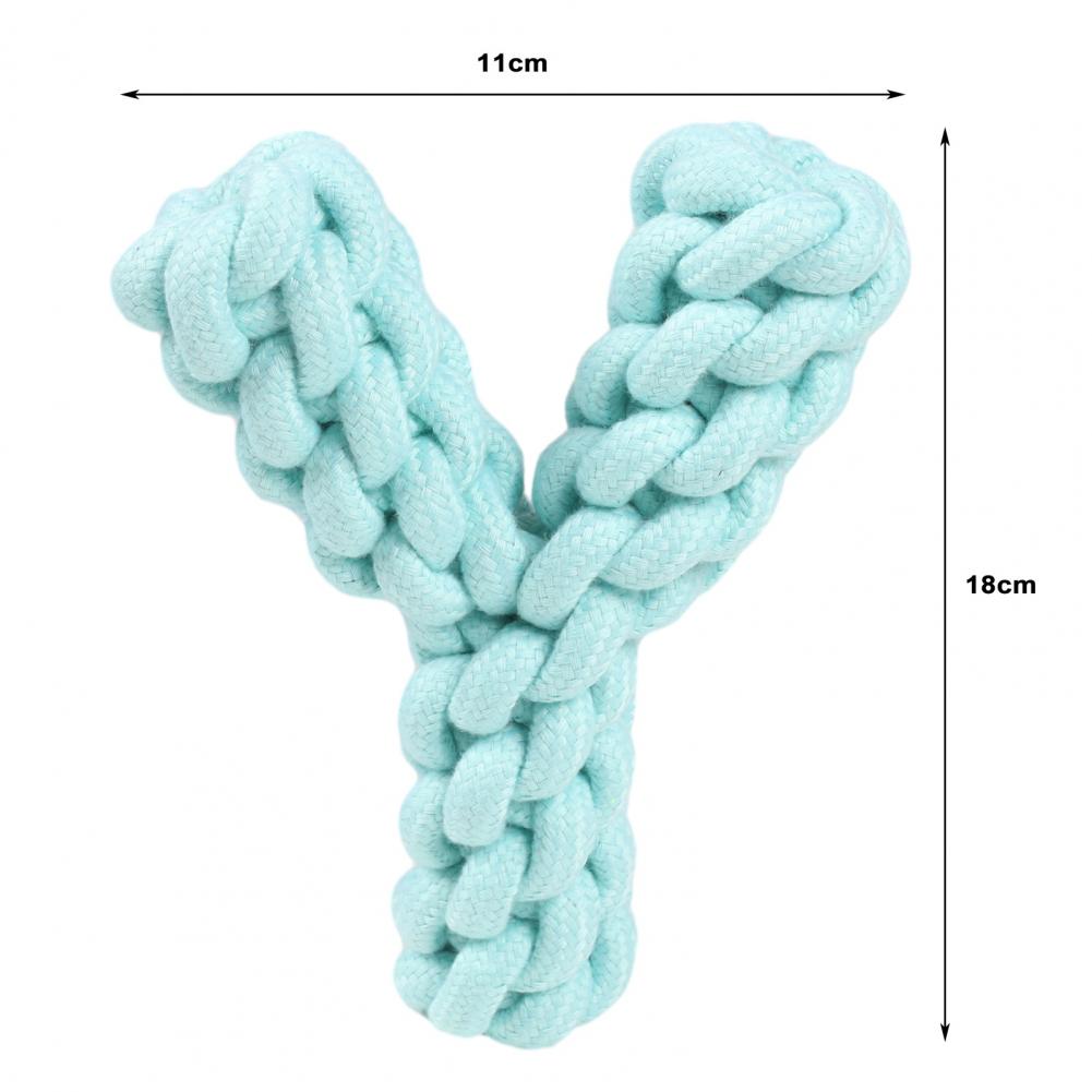KFX-9680573 Durable Y-shaped Dog Toy for Dental Health and Exercise, Cotton Rope Chew Toy