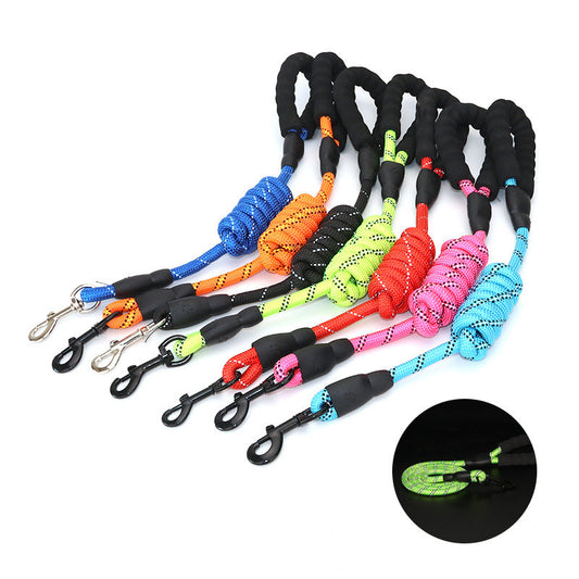 KFX-9682877 Reflective Nylon Round Traction Rope for Dogs, Multi-Size Options Available