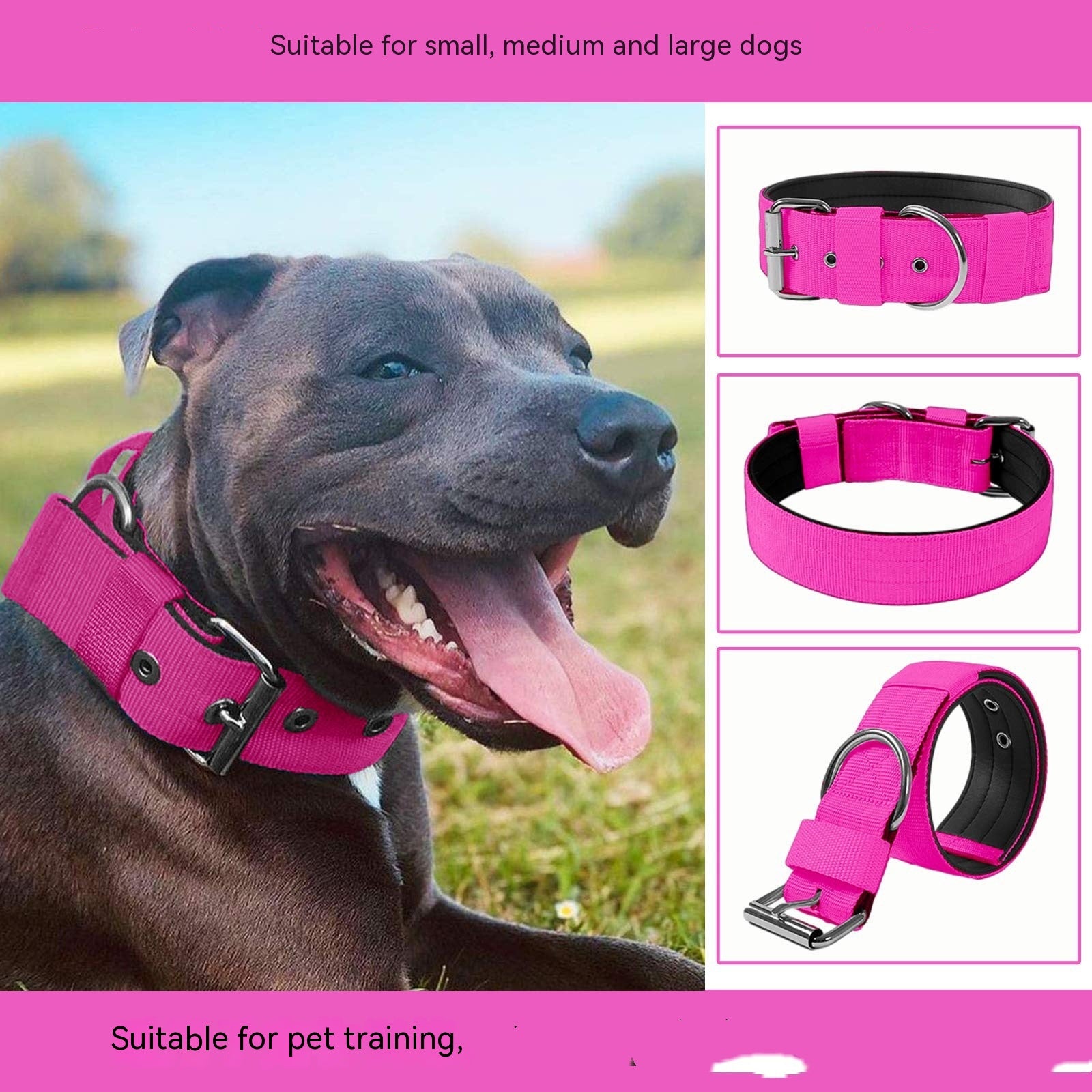 KFX-9685053 Multicolor Nylon Dog Collar Bandana for All Seasons - Sizes S to XL