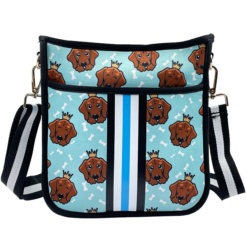 KFX-9685309 Neoprene Pet Walking Messenger Bag - Soft, Stylish, 15L Capacity, Multiple Colors Available