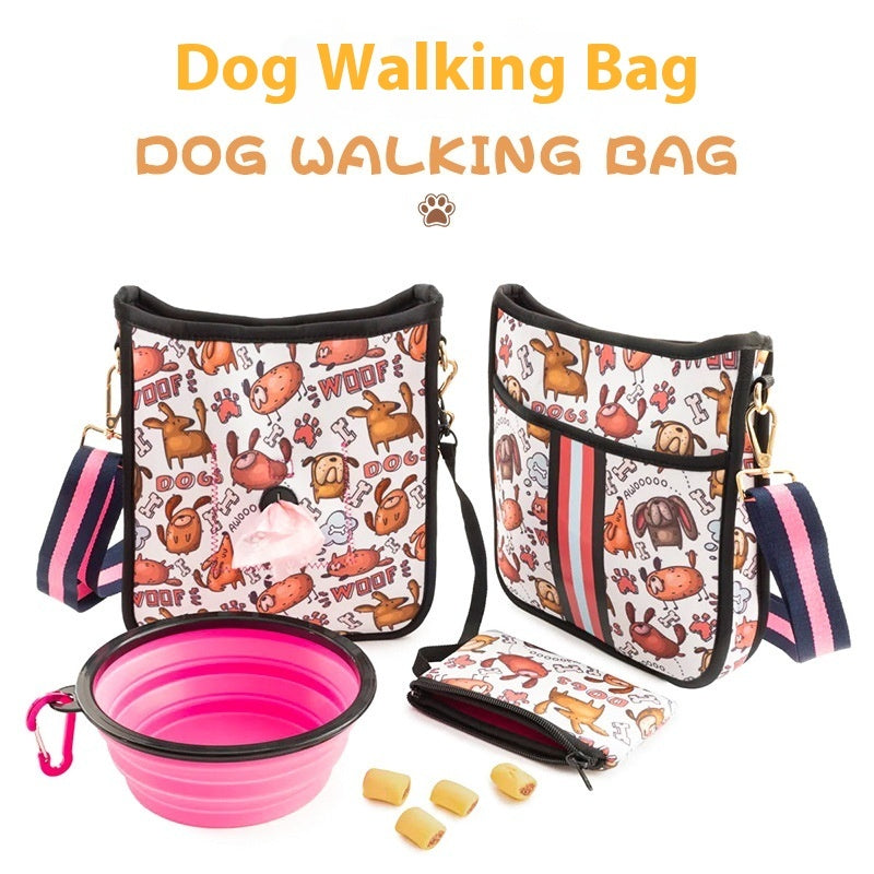 KFX-9685309 Neoprene Pet Walking Messenger Bag - Soft, Stylish, 15L Capacity, Multiple Colors Available