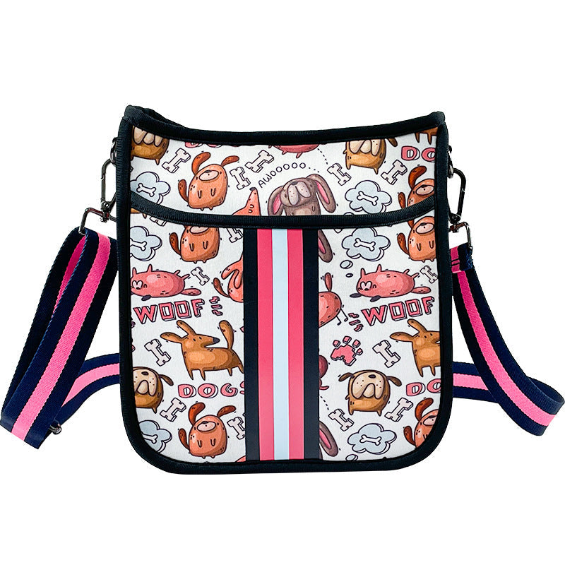 KFX-9685309 Neoprene Pet Walking Messenger Bag - Soft, Stylish, 15L Capacity, Multiple Colors Available