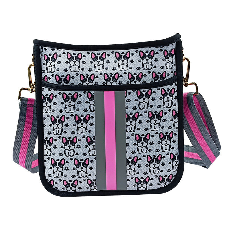 KFX-9685309 Neoprene Pet Walking Messenger Bag - Soft, Stylish, 15L Capacity, Multiple Colors Available