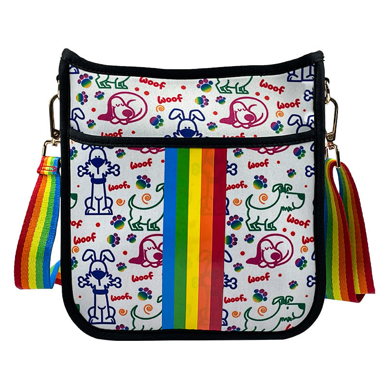KFX-9685309 Neoprene Pet Walking Messenger Bag - Soft, Stylish, 15L Capacity, Multiple Colors Available