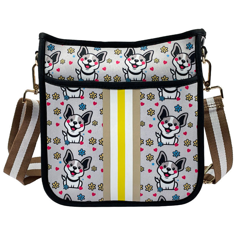 KFX-9685309 Neoprene Pet Walking Messenger Bag - Soft, Stylish, 15L Capacity, Multiple Colors Available