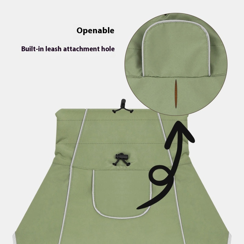 KFX-9688509 Waterproof Dog Shell Jacket - Dual-Use Trench Coat for Large Pets - Fleece-Lined Options Available