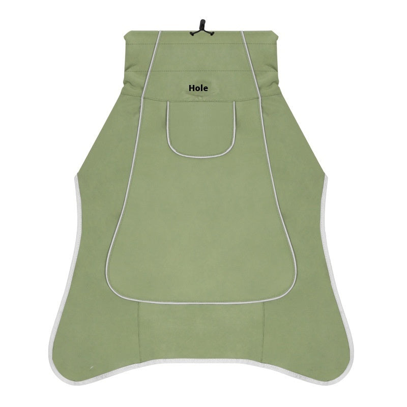 KFX-9688509 Waterproof Dog Shell Jacket - Dual-Use Trench Coat for Large Pets - Fleece-Lined Options Available