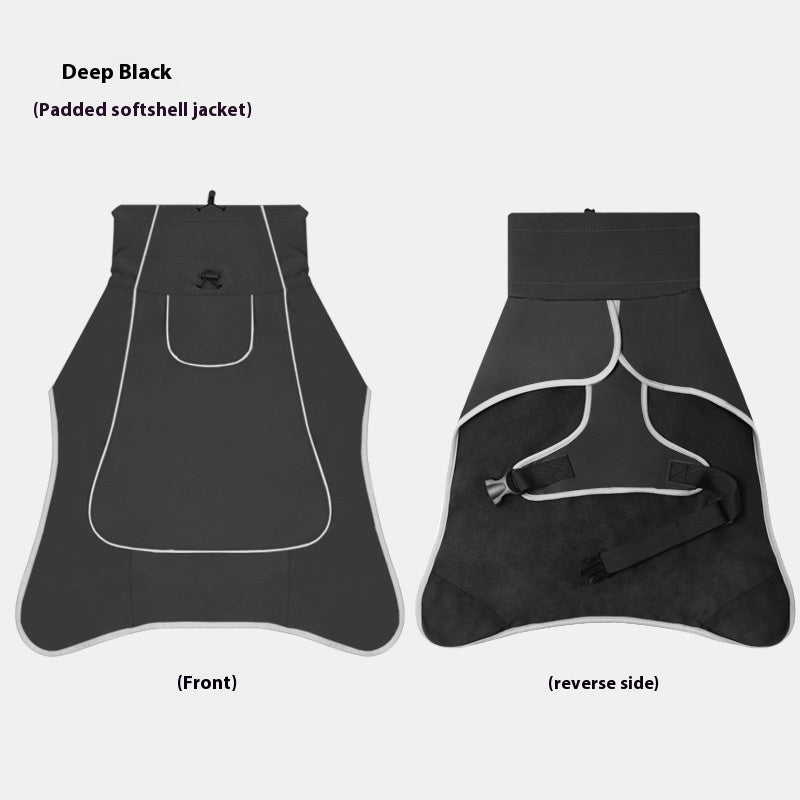 KFX-9688509 Waterproof Dog Shell Jacket - Dual-Use Trench Coat for Large Pets - Fleece-Lined Options Available