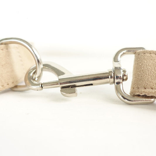 KFX-9688637 Nude Polyester Dog Collar and Traction Rope with Bow - Multiple Sizes Available