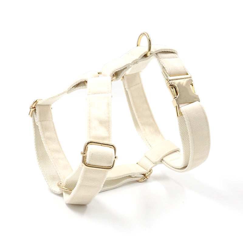 KFX-9688637 Nude Polyester Dog Collar and Traction Rope with Bow - Multiple Sizes Available
