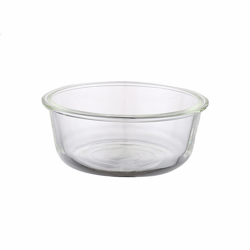 KFX-9689021 Transparent Glass Dog Bowl with Wrought Iron Stand - Easy to Clean, Single Bowl Design