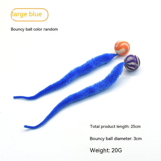 KFX-9689661 Interactive Plush Ball Toy for Cats in Multiple Colors and Sizes