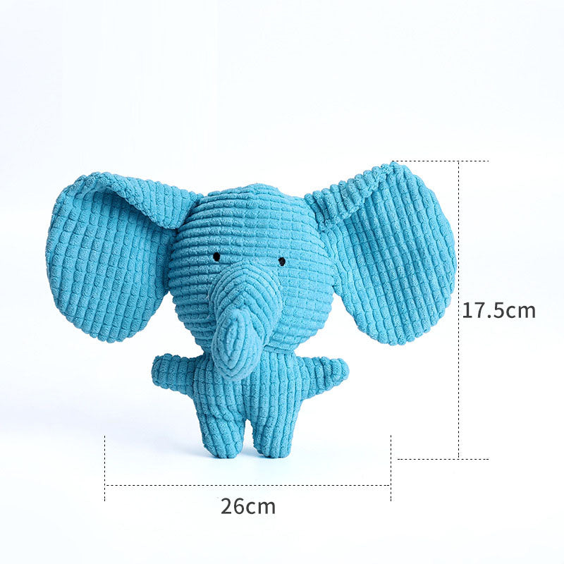 KFX-9692093 Cute Animal Shape Plush Toy for Dogs and Cats, Squeaky and Bite Resistant Chew Toy, Easy to Clean Pet Accessory
